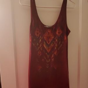 Aztec design foil tank